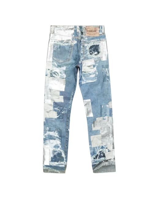 Acne Blue Jean Droit À Design Patchwork for men