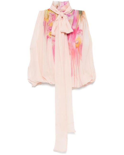Blumarine フローラル ブラウス Pink