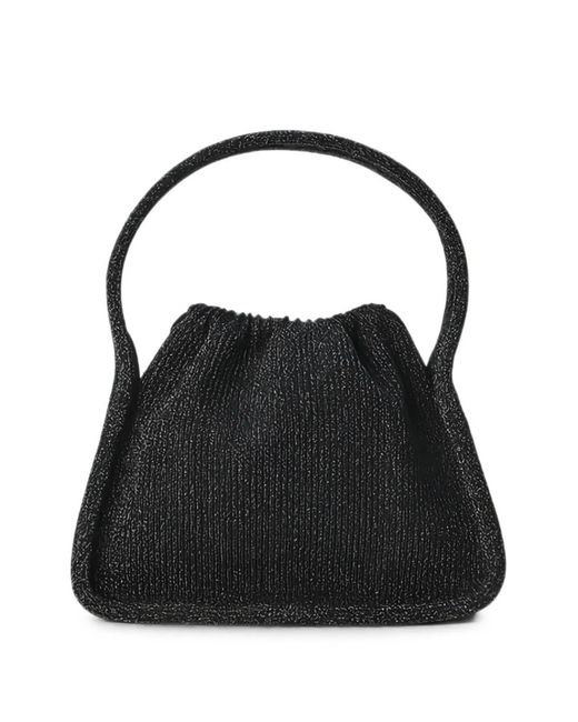 Alexander Wang Black Reflective Knit Ryan Small Bag
