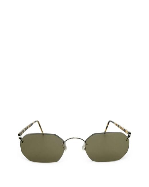 Lindberg Green Lunettes De Soleil À Monture Géométrique