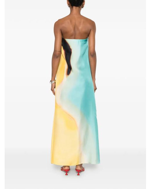 Christopher Esber Green Robe-Bustier Longue Aura
