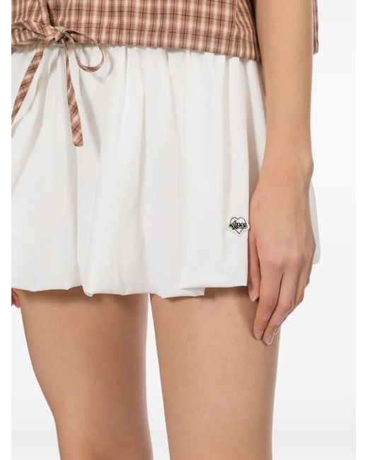 AAPE BY A BATHING AP White Logo Patched Mini Skirt