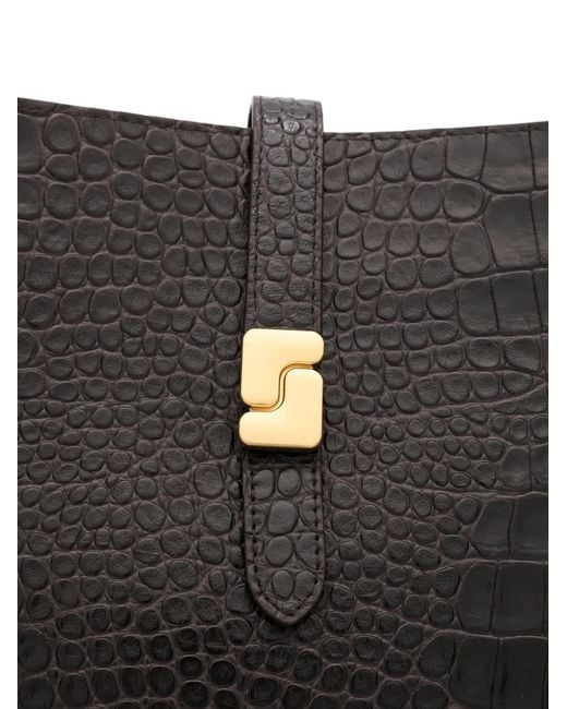 Soeur Black Bello Embossed Tote Bag
