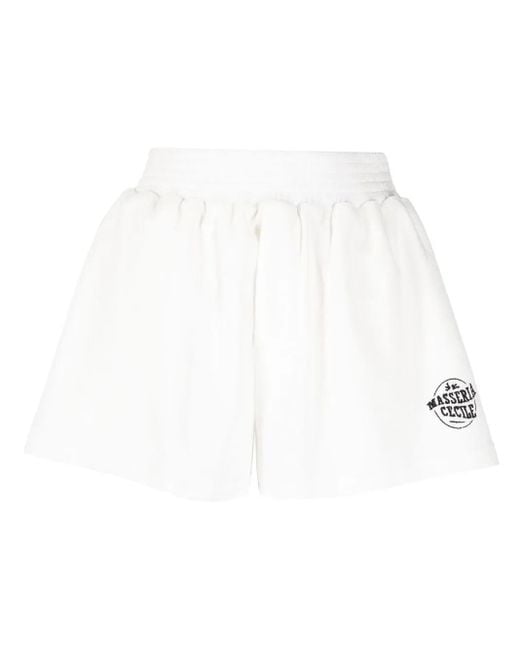 Être Cécile White Terry-Cloth Track Shorts
