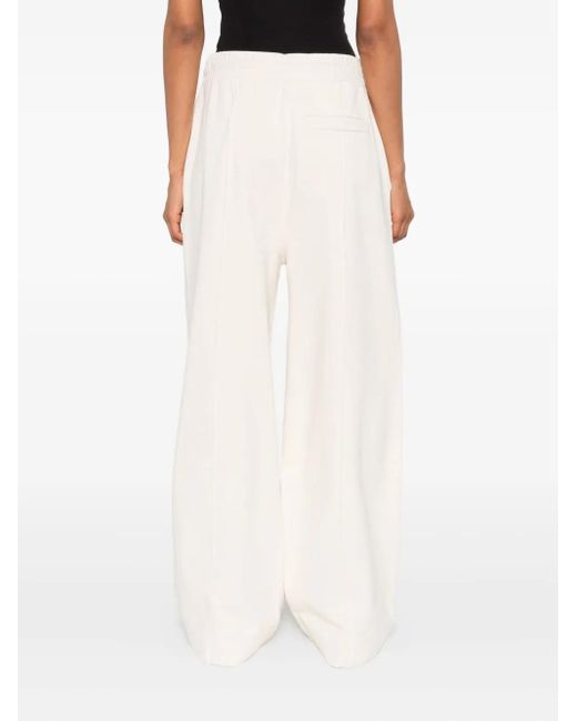Marc O' Polo White Cotton Elastic-Waist Trousers