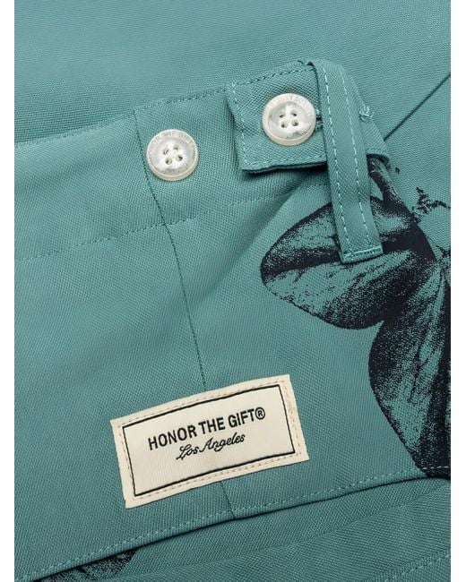 Honor The Gift Green Floral-Print Shorts for men