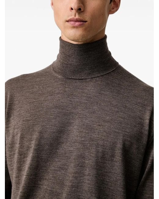 Paul & Shark Black Roll-Neck Sweater for men
