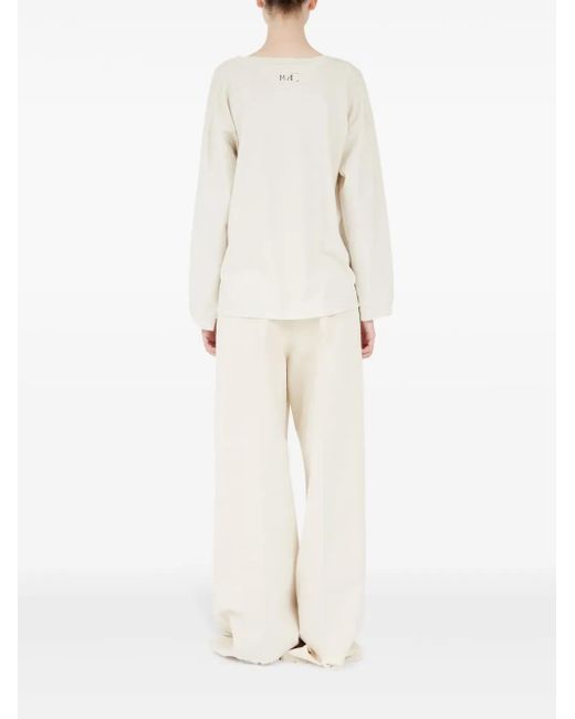 Maison Margiela White Round-Neck Jumper