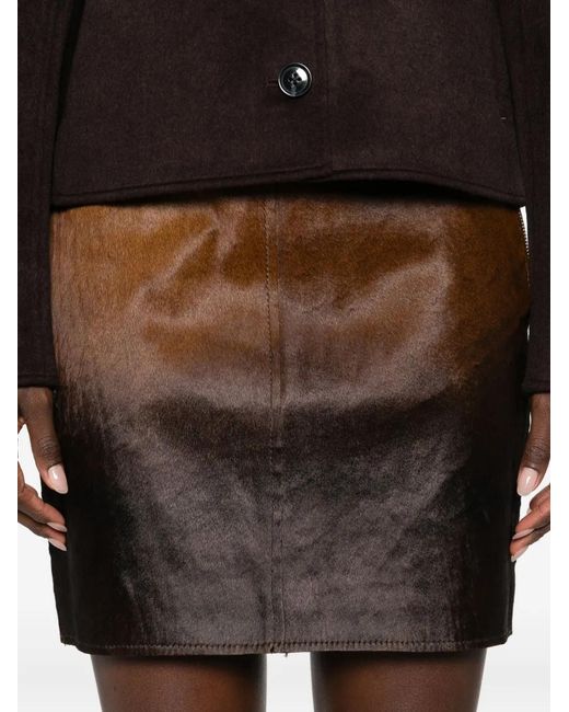 Samsøe & Samsøe Brown Gradient-Effect Skirt