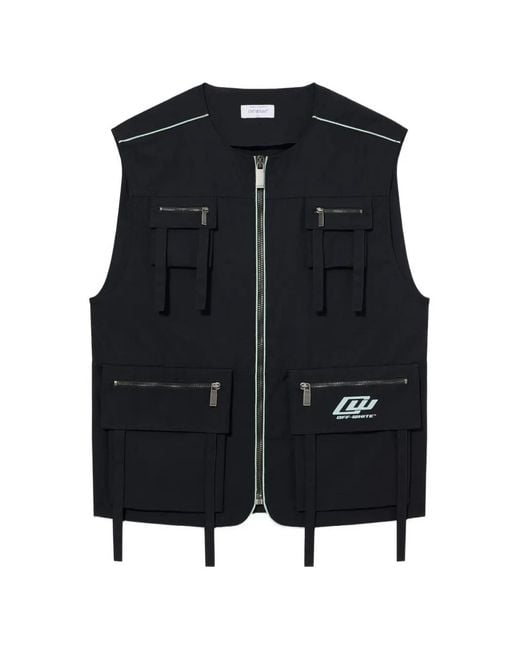 Off-White c/o Virgil Abloh Black Logo Waistcoat for men