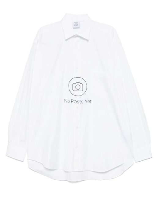 Vetements White Graphic-Print Shirt for men