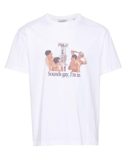Carne Bollente White Sounds Gay, I'm In Cotton T-shirt