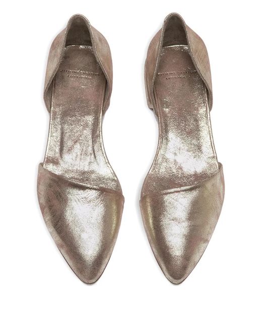 Officine Creative Natural Sue Pointed-Toe Flat