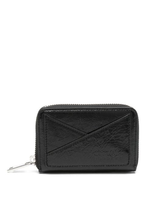 MM6 by Maison Martin Margiela Black Japanese 6 Leather Wallet for men