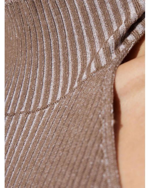 Fendi Brown Dark High Neck T-Shirt For