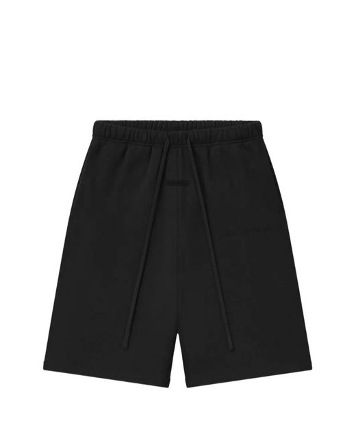 Fear Of God Black Active Trace Logo-Print Drawstring Shorts for men