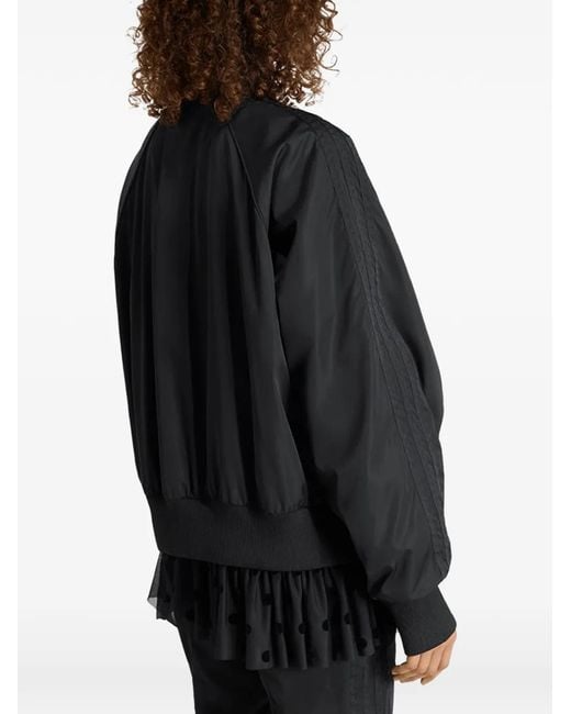 Adidas Black Layered Bomber Jacket