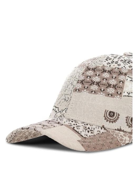 Les Deux Gray Patchwork Paisley-Patterned Baseball Cap for men