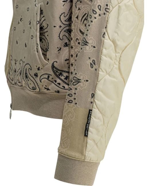 Kapital Natural Bandana-Pattern Bomber Jacket for men
