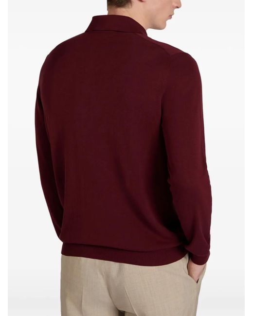 Zanone Red Buttoned Polo Shirt for men