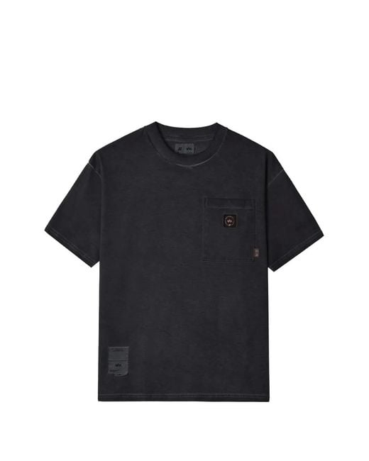 Izzue Blue X Alpha Industries Patch-Pocket T-Shirt for men