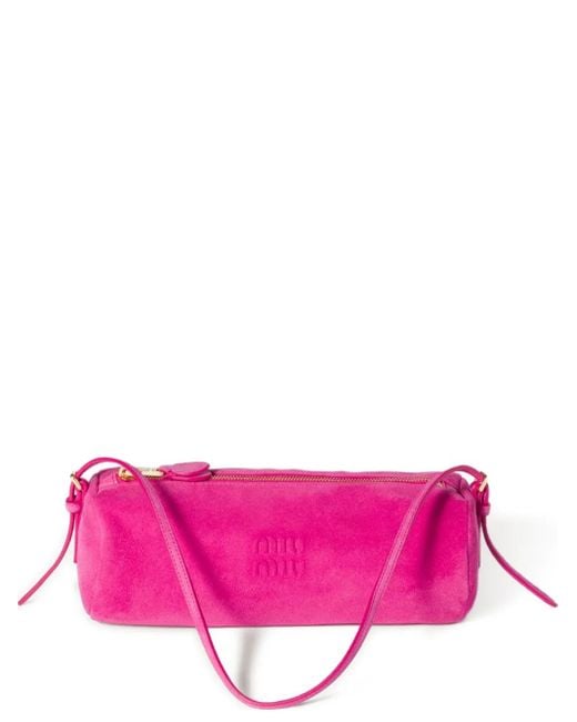 Miu Miu Pink Mini-Tasche Aus Wildleder