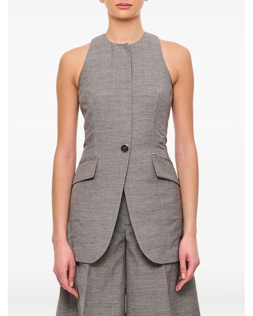 DURAZZI MILANO Gray Halter-Neck Waistcoat
