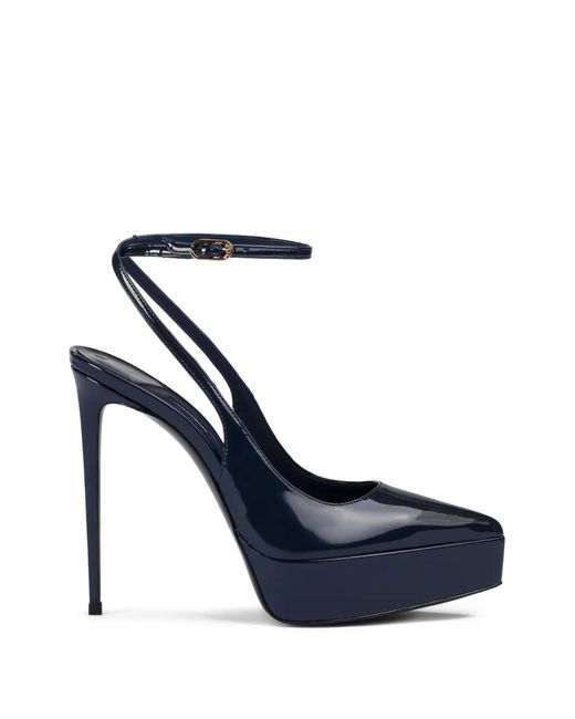 Le Silla Blue Uma Slingback Pumps