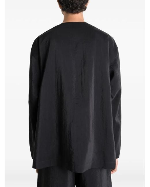Lemaire Black Silk Shirt for men