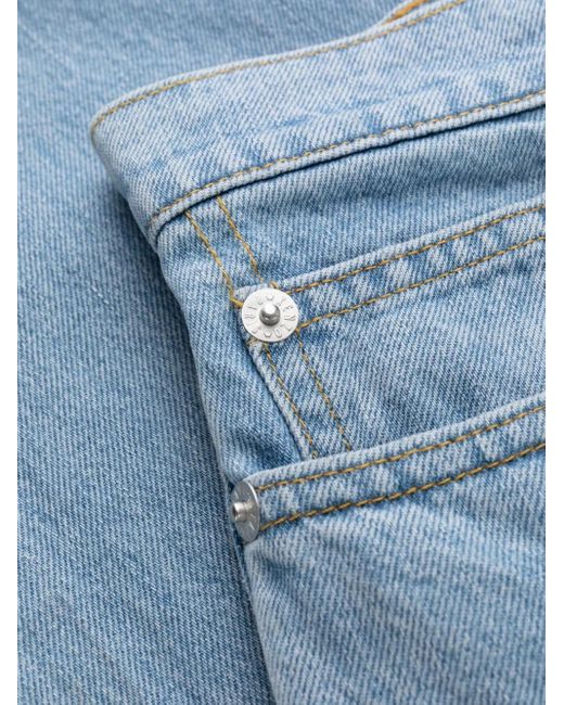KENZO Blue Asagao Straight-Leg Jeans