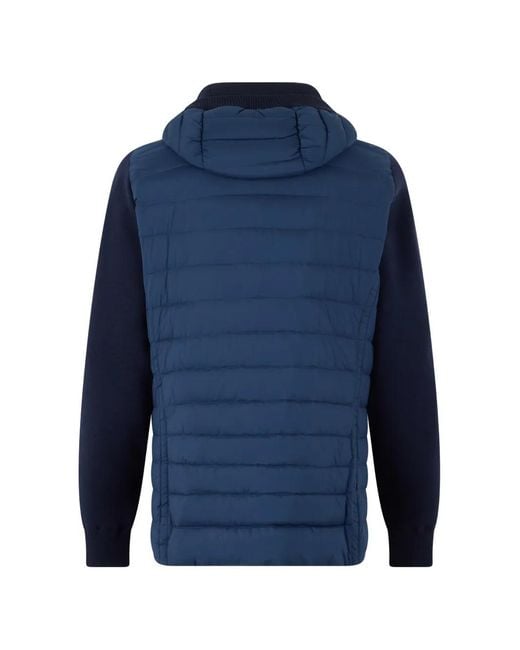 Moorer Blue Padded Hooded Jacket for men