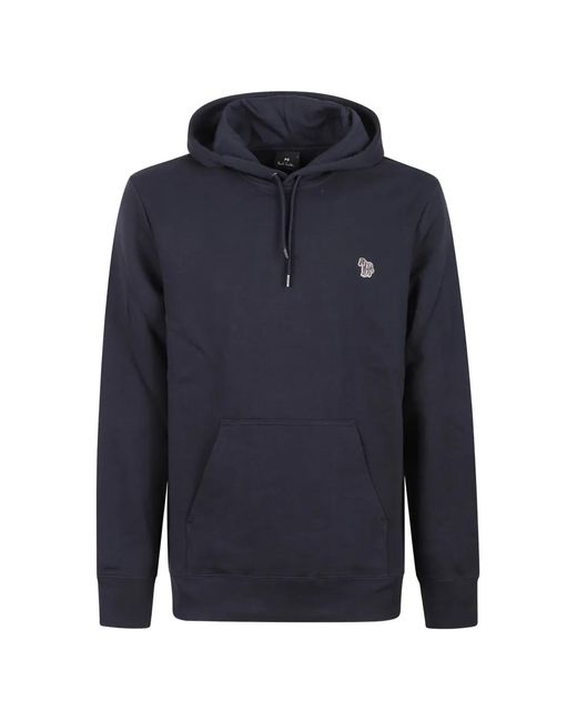 Paul Smith Blue Long-Sleeves Hoodie for men