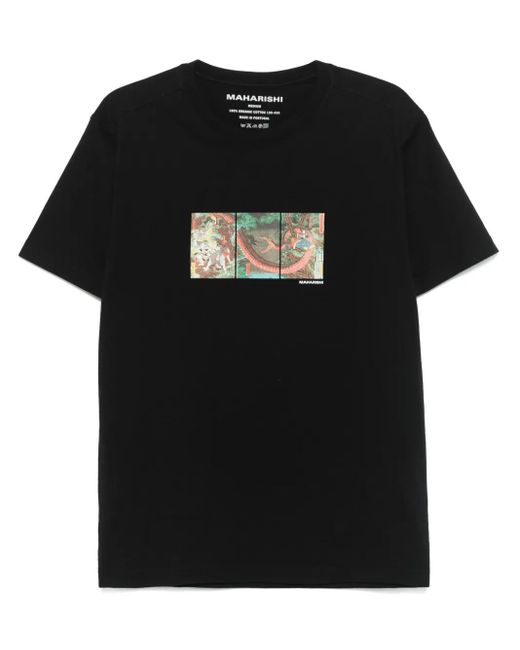 Maharishi Black Snake Triptych T-Shirt for men