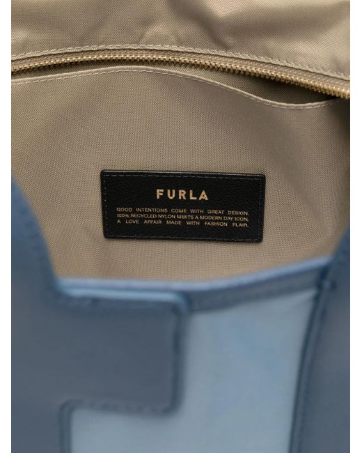 Borsa Tote Piuma Grande di Furla in Blue