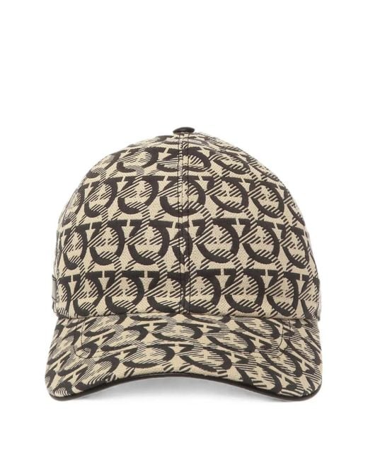 Ferragamo Gray Gancini-Motif Baseball Cap for men