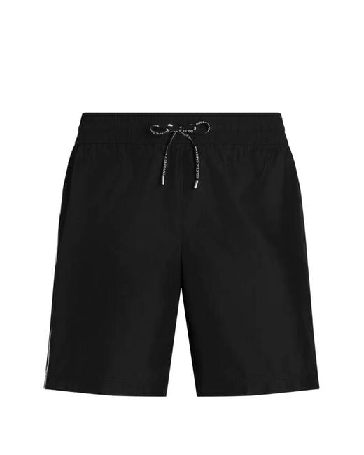 Dolce & Gabbana Black Maillot De Bain Boxer En Toile for men