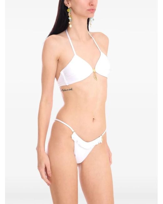 Amir Slama White X Jade Picon Starfish-Charms Bikini