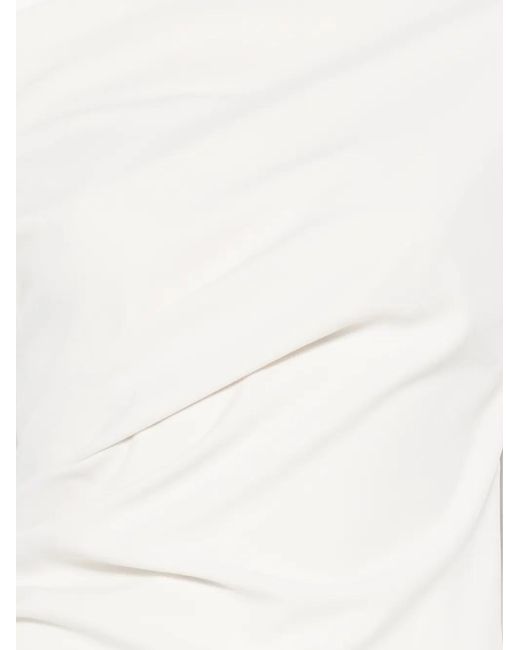 P.A.R.O.S.H. White One-Shoulder Blouse