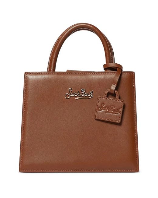 Mc2 Saint Barth Brown Mini Shop Tote Bag