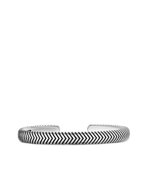 David Yurman White Sterling Cuff Bracelet for men
