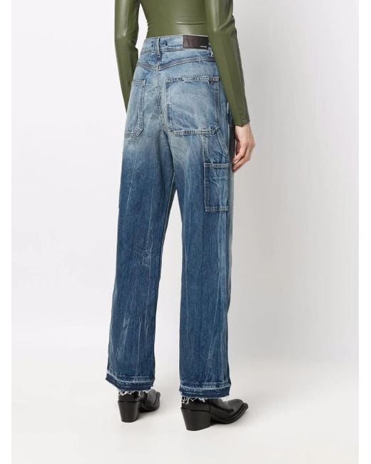 Vaqueros Con Efecto Lavado Amiri de color Blue
