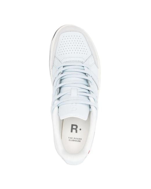 On Shoes White The Rouger Perforated-Detail Sneakers