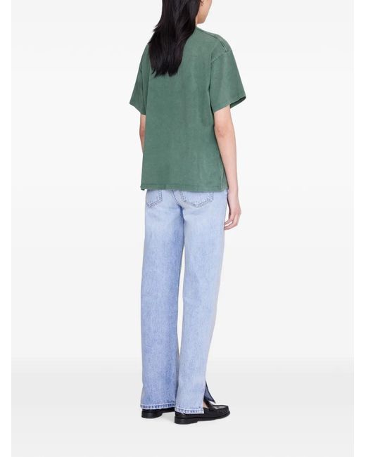 Anine Bing Green Cade T-Shirt New York University