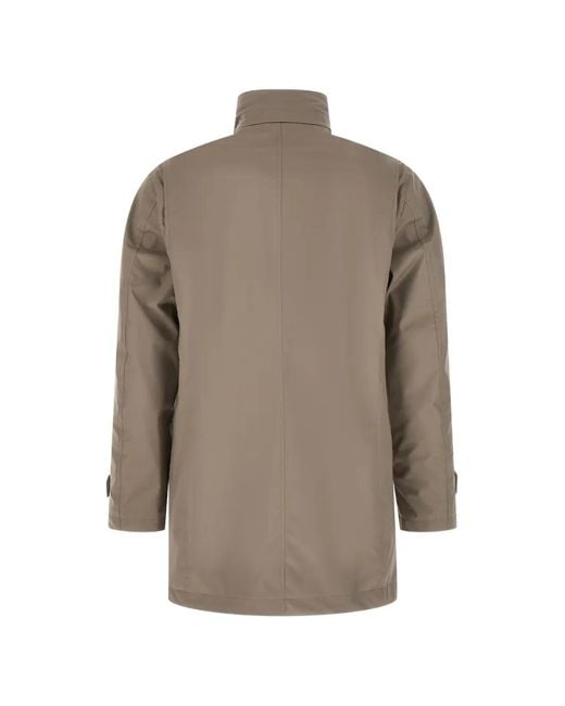 Moorer Brown Duca Removable-Hood Coat for men
