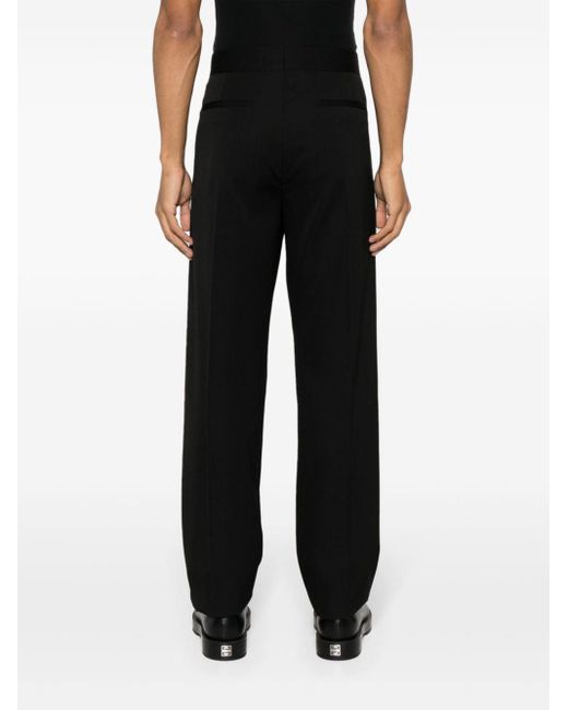 Pantaloni sartoriali con chiusura nascosta di Givenchy in Black da Uomo
