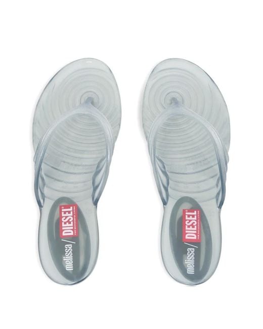 DIESEL White X Melissa Sculptural Flip-Flops