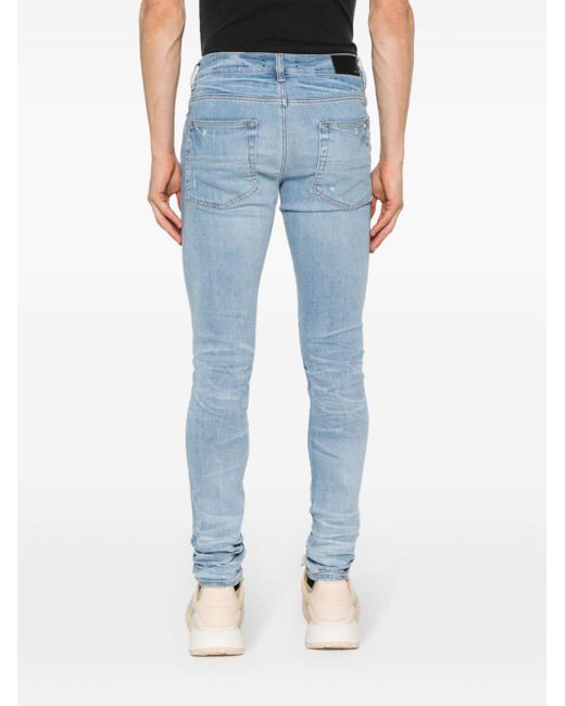 Amiri Blue Stack Skinny Jeans - Men's - Elastomultiester/elastane/cotton for men