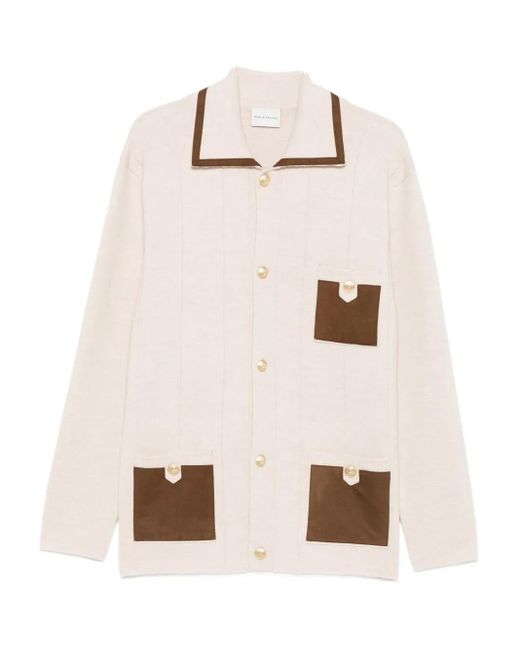 メンズ Drole de Monsieur ボタンポケット カーディガン Natural