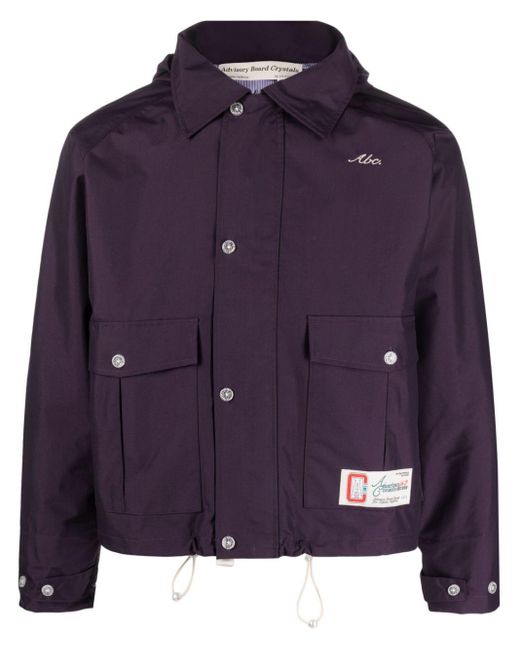 Peace Wadin graphic-print shirt jacket Advisory Board Crystals de hombre de color Purple