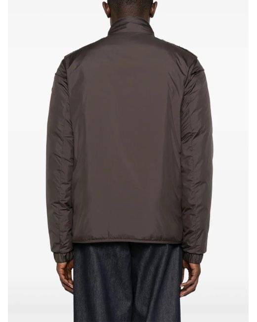 Moncler Brown Livra Logo-Patch Jacket for men